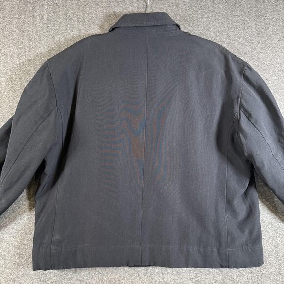 John Varvatos Jacket Mens Large EU 50 Black Double Breasted Peacoat Throat Latch - Picture 4 of 13